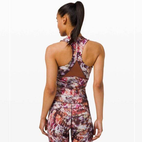 Lululemon Cropped Sports Bra Mesh Cropped Tank SZ 6 - Picture 2 of 10